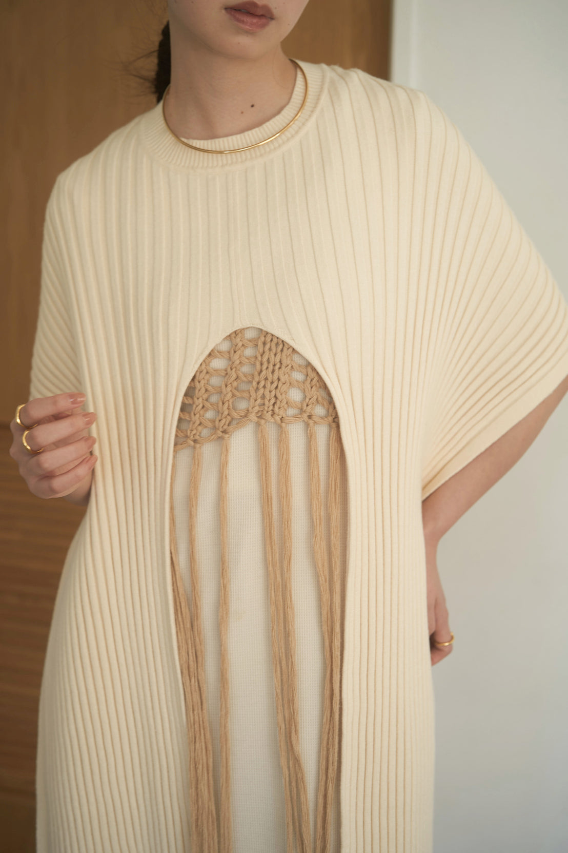 fringe rope knit vest – nuyuh